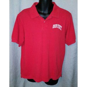 Ohio State Buckeyes Basic Scarlet Cotton Coach's Polo Shirt - Mens Medium